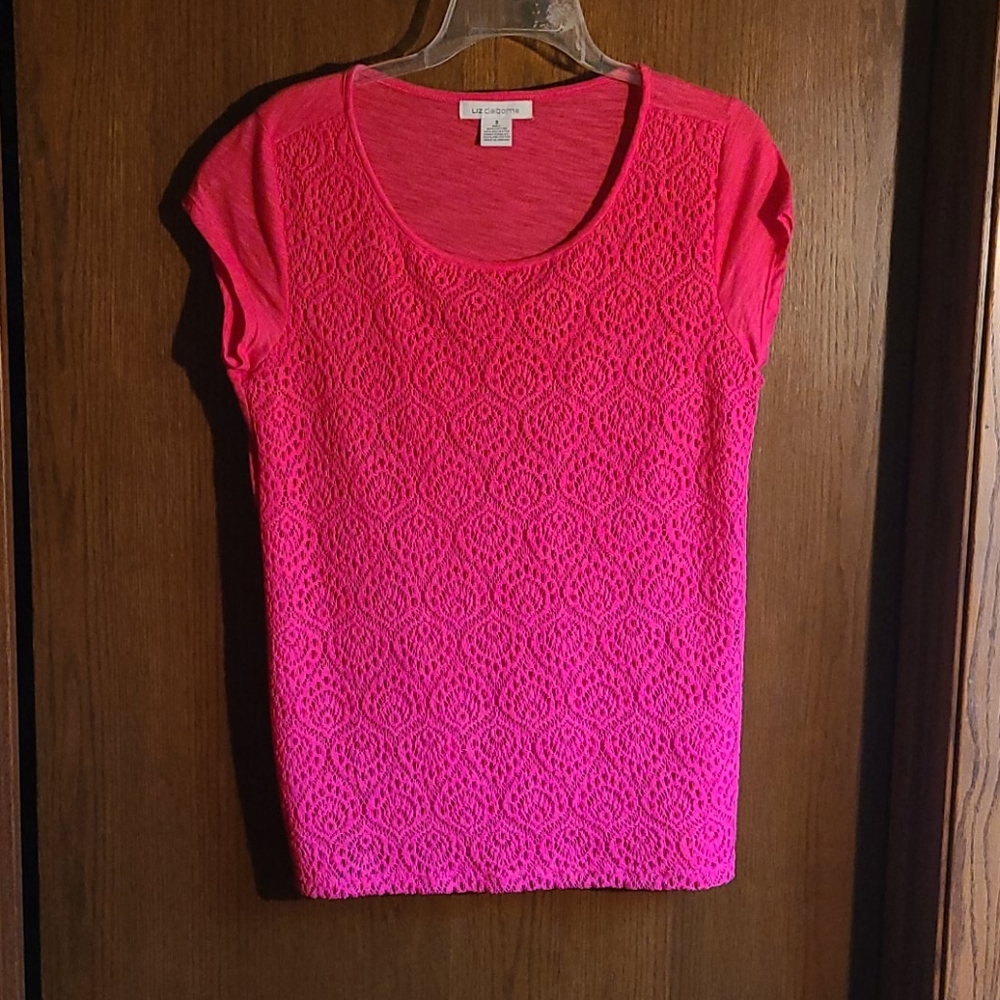 Pink lace tee shirt
